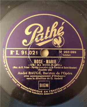 André Baugé - Rose - Marie / Valse Berceuse