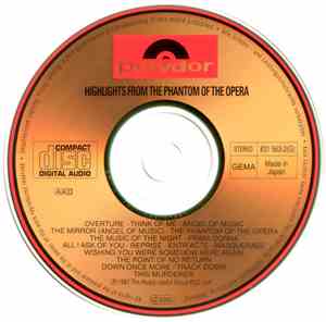 Andrew Lloyd Webber, Michael Crawford, Sarah Brightman, Steve Barton - Highlights From The Phantom Of The Opera (The Original Cast Recording)