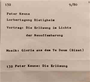 Peter Keune - Die Erlösung Im Lichte Der Neuoffenbarung