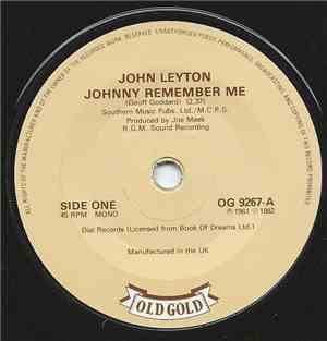 John Leyton - Johnny Remember Me / Wild Wind
