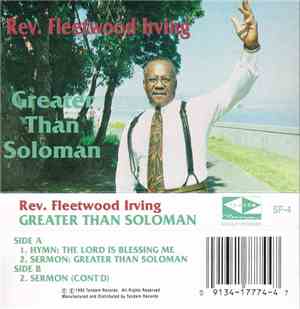 Rev. Fleetwood E. Irving - Greater Than Soloman