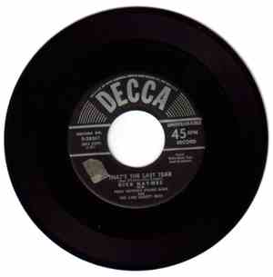 Dick Haymes With Perry Botkin's String Band And The Cass County Boys - That's The Last Tear / Tinsel And Gold