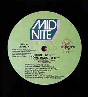 Sean Taylor - Come Back To Me