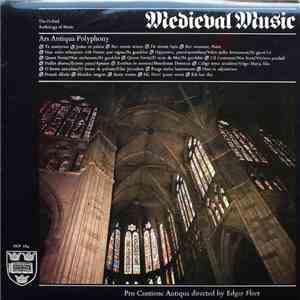 Pro Cantione Antiqua Directed By Edgar Fleet - Medieval Music: Ars Antiqua Polyphony