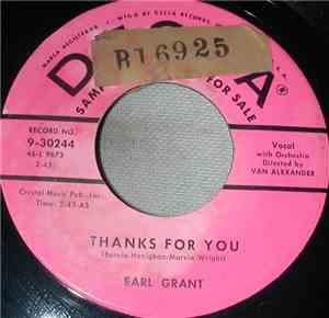 Earl Grant - Thanks For You