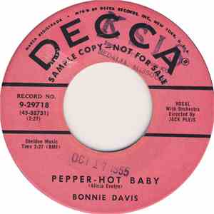 Bonnie Davis - Pepper-Hot Baby / For Always, Darling