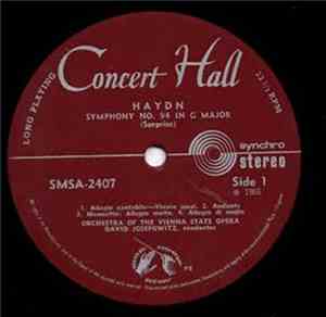 Haydn, Orchestra Of The Vienna State Opera, David Josefowitz - Symphony No. 94 (Surprise) / Symphony No. 100 (Military)