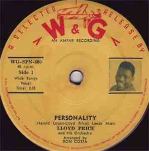 Lloyd Price - Personality
