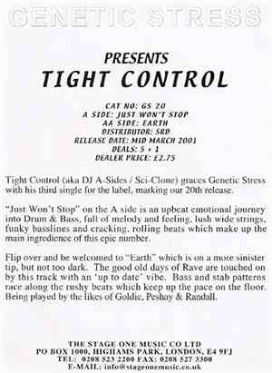 Tight Control - Just Won't Stop / Earth