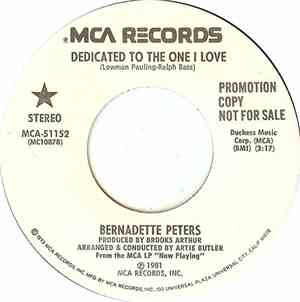 Bernadette Peters - Dedicated To The One I Love