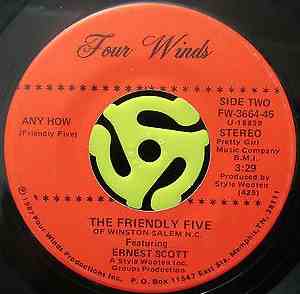 The Friendly Five Of Winston-Salem N.C. - I Know Who Holds My Hand / Any How