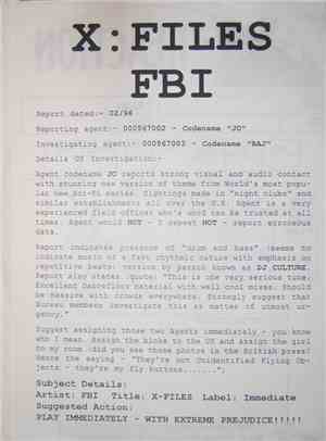 FBI - X-FILES - Alternative Dance Remixes
