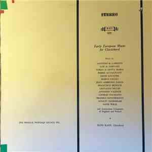 Hans Kahn - Early European Music For Clavichord