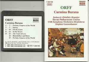 Orff, Jenisová • Doležal • Kusnjer, Slovak Philharmonic Chorus, CSR Symphony Orchestra (Bratislava), Stephen Gunzenhauser - Carmina Burana