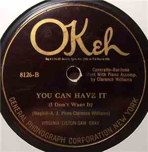 Sara Martin - Sam Gray  - Just Take One Long Last Lingering Look / You Can Have It