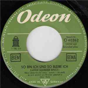 Zarah Leander - So Bin Ich Und So Bleibe Ich