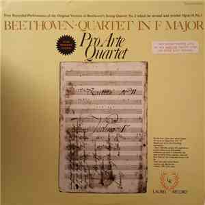 Beethoven - Pro Arte Quartet - Quartet In F Major