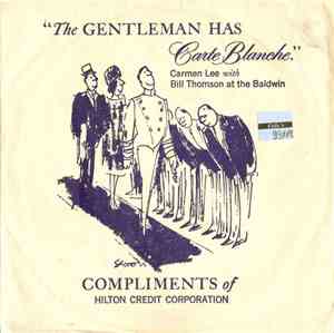 Carmen Lee With Bill Thomson  - The Gentleman Has Carte Blanche