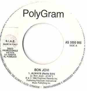 Bon Jovi / Marie Claire D'Ubaldo - Always (Radio Edit) / The Rhythm Is Magic