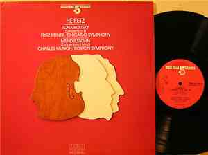 Heifetz, Tchaikovsky, Fritz Reiner / Chicago Symphony, Mendelssohn, Charles Munch / Boston Symphony - Concerto In D · Concerto In E Minor