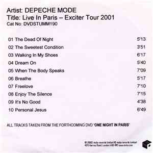 Depeche Mode - Live In Paris - The Exciter Tour 2001