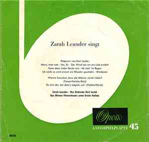 Zarah Leander - Zarah Leander Singt