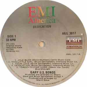 Gary U.S. Bonds - Dedication