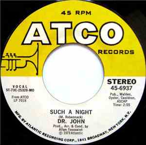 Dr. John - Such A Night / Cold Cold Cold