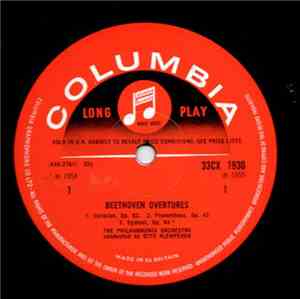Otto Klemperer & Philharmonia Orchestra : Ludwig van Beethoven - Beethoven Overtures