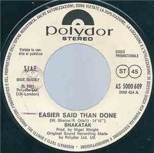 Shakatak / Voggue - Easier Said Than Done /  Dancin' The Night Away