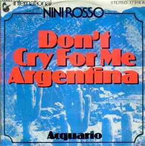 Nini Rosso - Don't Cry For Me, Argentina