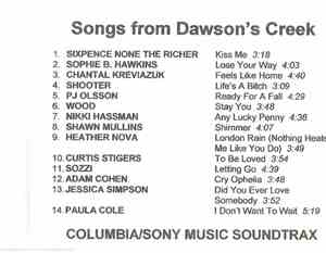 Various - Songs From Dawson's Creek
