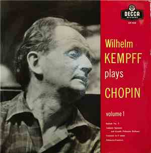 Wilhelm Kempff, Frédéric Chopin - Chopin volume 1