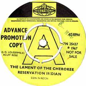 Don Fardon - The Lament Of The Cherokee Reservation Indian