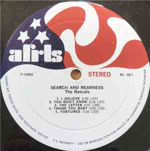 The Rascals / The Hollies - Search And Nearness / Moving Finger