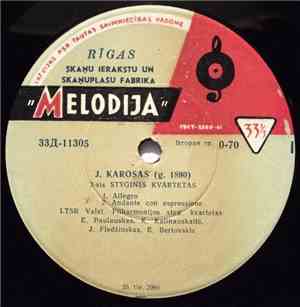J. Karosas - LTSR Valst. Filharmonijos Styg. Kvartetas - 2-sis Styginis Kvartetas