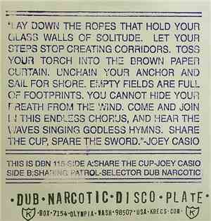 Joey Casio / Selector Dub Narcotic - Share The Cup
