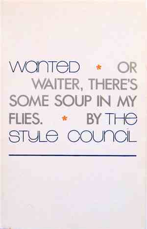 The Style Council - Wanted Or Waiter, There's Some Soup In My Flies