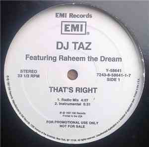 DJ Taz  Featuring Raheem The Dream - That's Right
