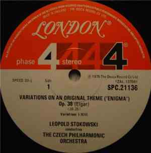 Sir Edward Elgar - Stokowski, Czech Philharmonic Orchestra / Ainslee Cox, Royal Philharmonic Orchestra - Enigma Variations / Serenade For Strings /  Elegy For Strings