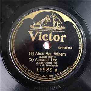 Frank Burbeck - Abou Ben Adhem / Annabel Lee / The Last Leaf / L'Envoi