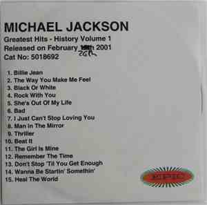Michael Jackson - Greatest Hits - HIStory Volume I