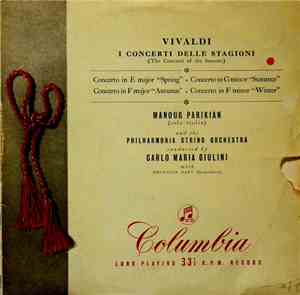 Antonio Vivaldi, Carlo Maria Giulini, Orchestra D'Archi Philharmonia Di Londra, Manoug Parikian, Thurston Dart - I Concerti Delle Stagioni (The Concerti Of The Seasons)