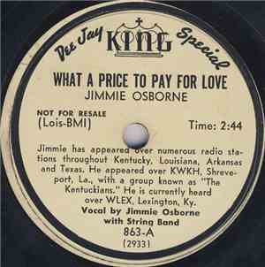 Jimmie Osborne - What A Price To Pay For Love / You're The Only Angel (That I Ever Met)