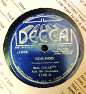 Mal Hallett And His Orchestra - Boo-Hoo / I Adore You