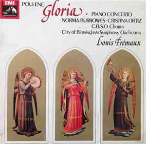 Poulenc, Norma Burrowes, Cristina Ortiz, Louis Frémaux - Gloria - Piano Concerto