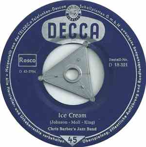 Chris Barber's Jazz Band - Ice Cream / The World Is Wating For The Sunrise