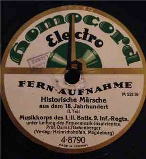 Musikkorps des I./II. Batls. 9. Inf.-Regts. - Fern-Aufnahme / Historische Märsche