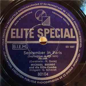 Michael Brandt  Und Die Elite-Combo - September In Paris (September In The Rain) / Vor Deiner Tür (Outside Of Heaven)