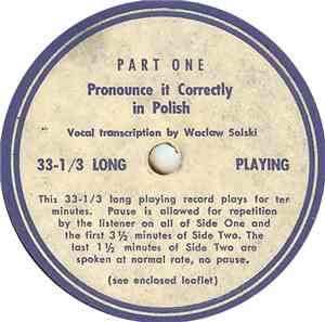 Waclaw Solski - Pronounce It Correctly In Polish
